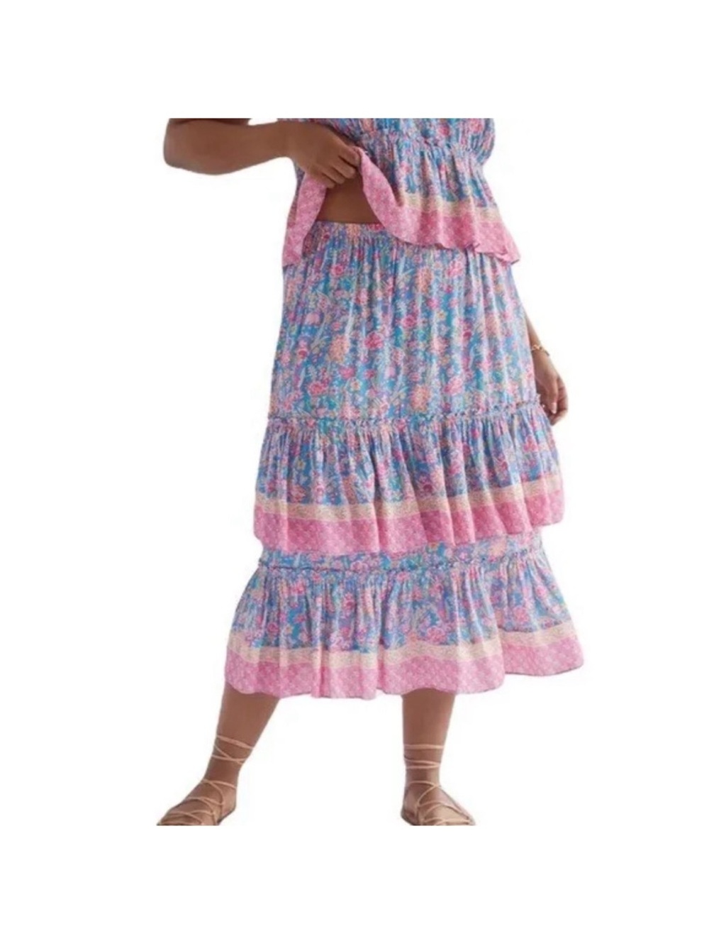 ANTHROPOLOGIE Plenty by Tracy Reese Meadow Tiered Skirt Size S NWOT